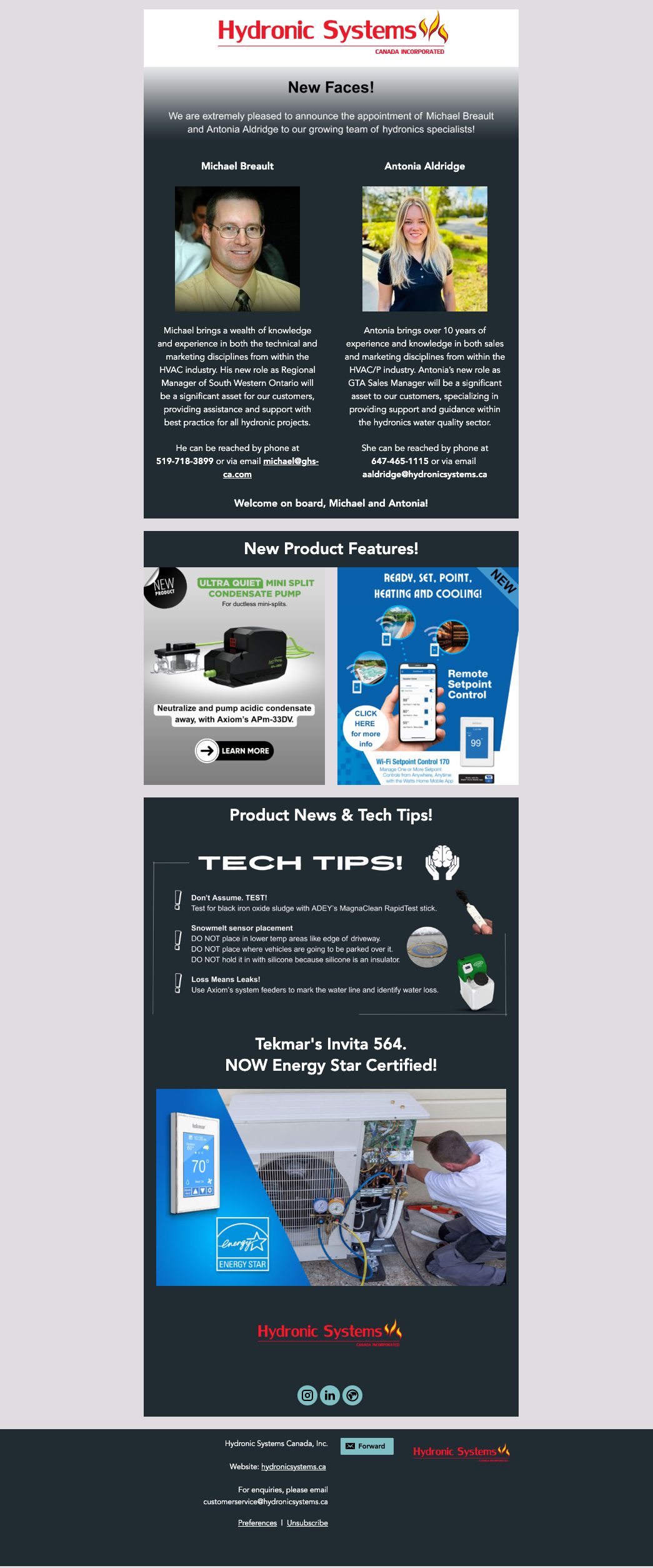 Summer Newsletter Update. New Faces, New Product Features, and New Tech Tips.